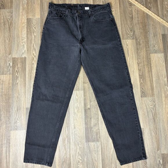 Vintage 90s Levis 550 Jeans Men's 40 x 34 Black Relaxed Fit Dark Wash 1996 B5 - Picture 1 of 14